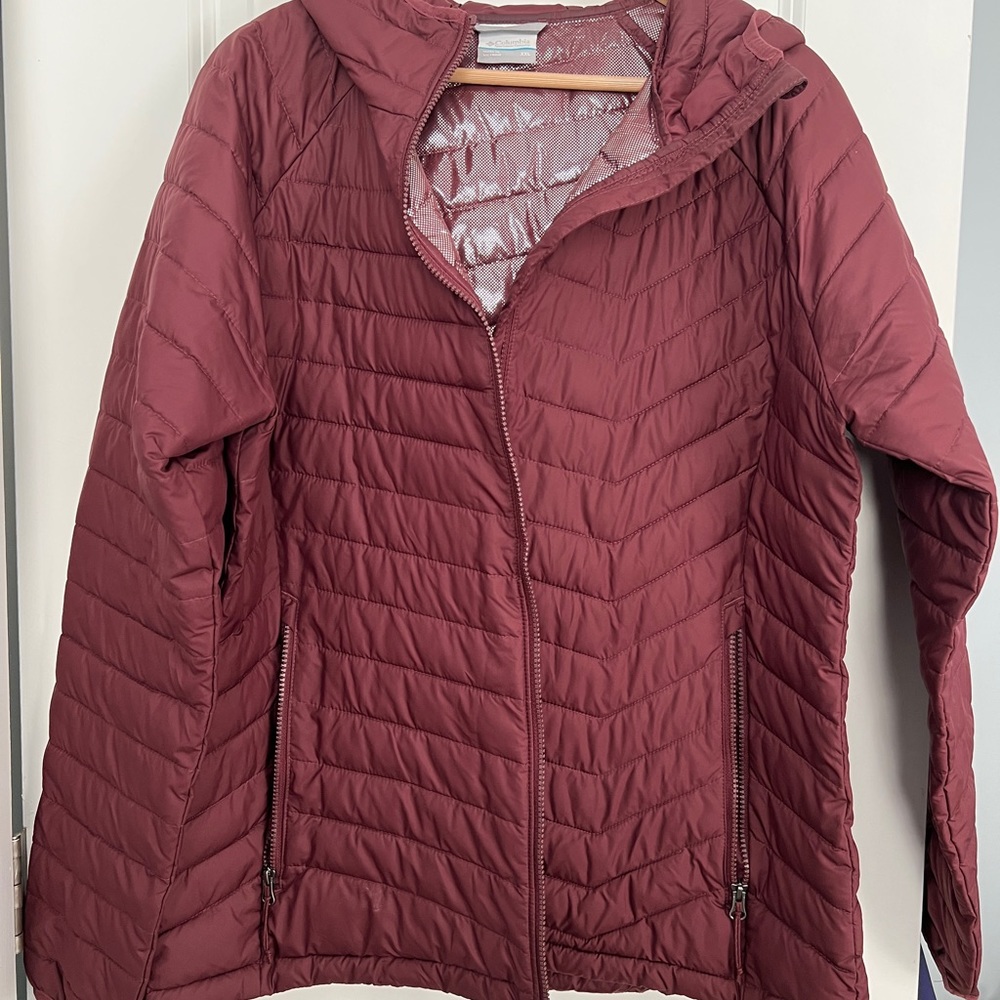 Columbia Women's Powder Lite™ Hooded Jacket - Maroon XXL
